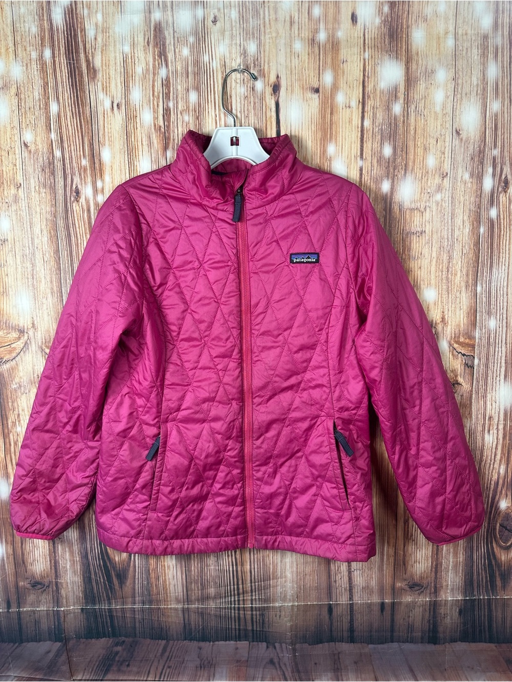 Patagonia Nano Puff  Jacket Raspberry Pink 
Size XL/14 Youth Girls